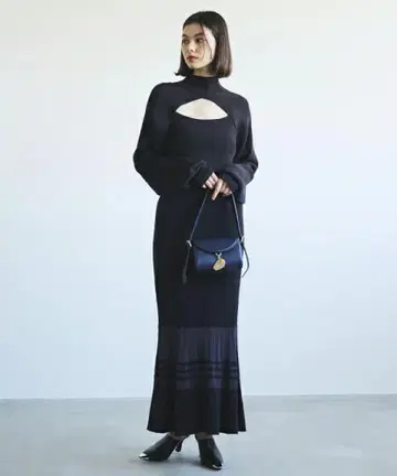 코코딜 암 리브 니트 시어 원피스 M