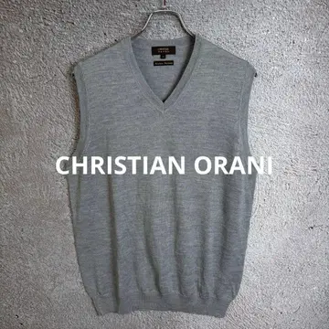 CHRISTIAN ORANI 니트 베스트 V넥 그레이 LL XL