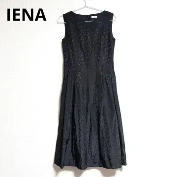 0376 IENA 이에나 도트 무늬 슬리브리스 원피스