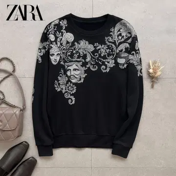 [ ZARA 자라 ] 긴팔 맨투맨 스웨이드 디자인 M