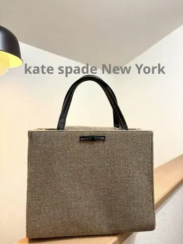kate spade New York 핸드백 패브릭 스퀘어 가죽