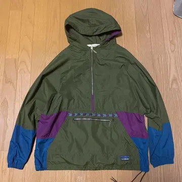 90s LLBean 아노락 후드티 하프 지퍼 구제 의류 삼각형 택