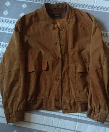 90s 스웨이드 브라운 자켓 가죽 마일스톤 빈티지