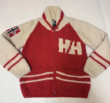 레어 HELLY HANSEN 코위찬 니트 집업 가디건 새상품급
