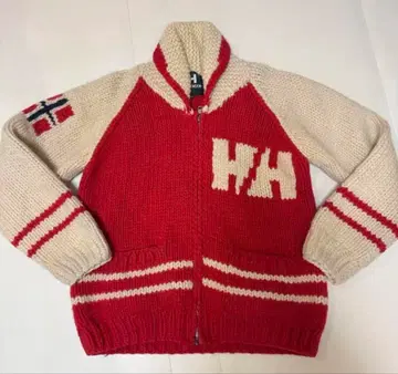 레어 HELLY HANSEN 코위찬 니트 집업 가디건 새상품급