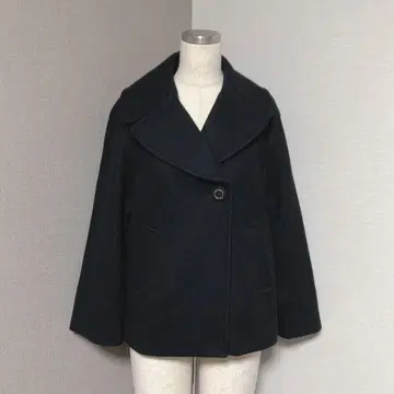 에프데 울 코트 블랙 7호 피코트
