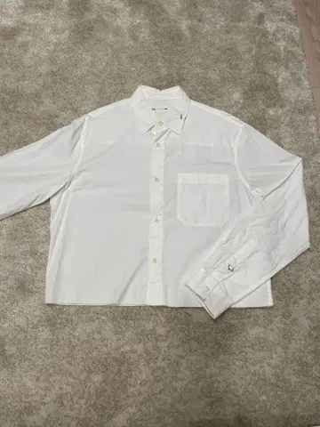 ZARA 크롭핏 귀걸이 셔츠