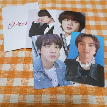 BTS 진 포토 카드 4장
