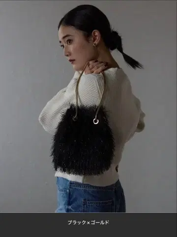 샤기 퍼 2WAY 백 경사 파티 결혼식 새상품, 미사용