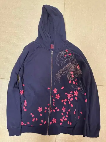 도둑 일기 일본풍 패턴 집업 후드티