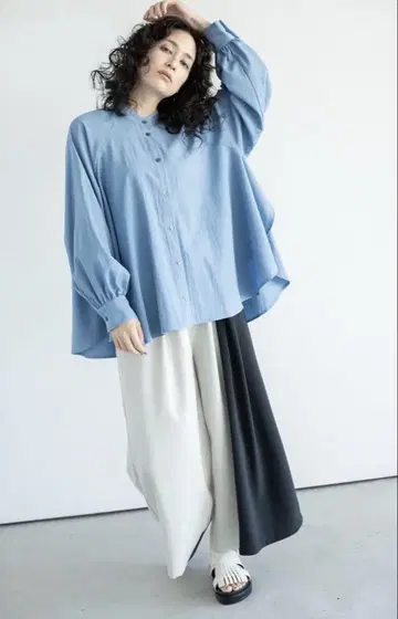 osmosis 개더 슬리브 블라우스