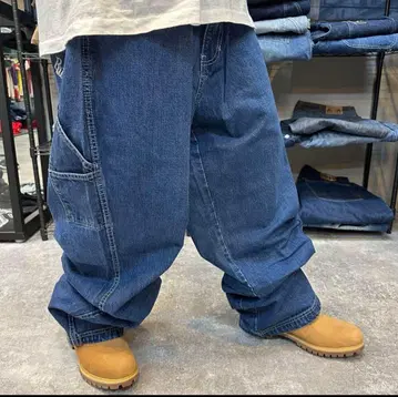 size40 ROCA WEAR 로카웨어 초와이드 배기 페인터 데님 팬츠