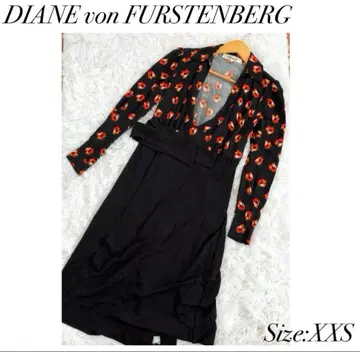 DIANE von FURSTENBERG 꽃무늬 XXS 랩 원피스