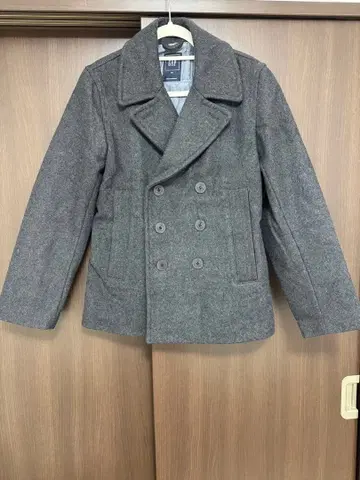 GAP 그레이 더블 브레스트 피 코트 XS