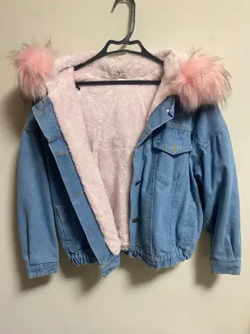 데님 후드 부착 지퍼 자켓