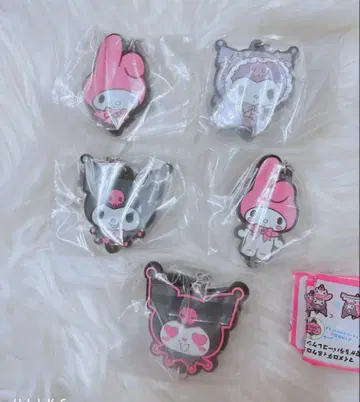마이멜로디&쿠로미 이어지는 러버 컬렉션 가챠 5종 세트