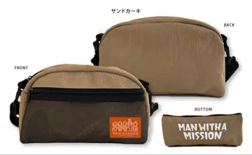 [ 미사용 ] MAN WITH A MISSION 미니 숄더백 샌드 카키