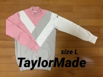 TaylorMade 여성용 스웨터 L 핑크 화이트 그레이