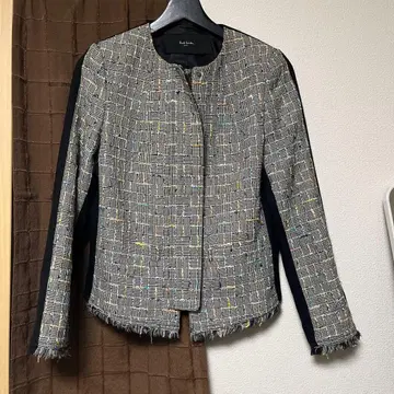 폴 스미스 노카라 트위드 자켓