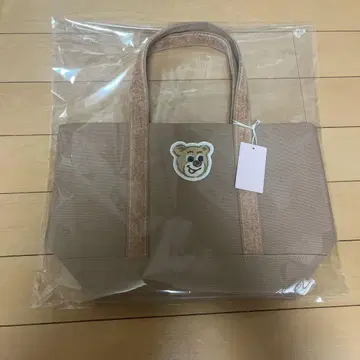 러브리 올드 테디 와펜 토트백 소 베이지