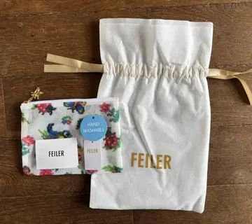 미사용 새상품 FEILER 꽃과 곤충 프린트 파우치 페이러