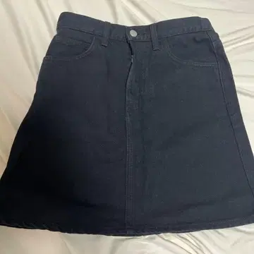 리 블랙 데님 미니 스커트 M 사이즈 블랙