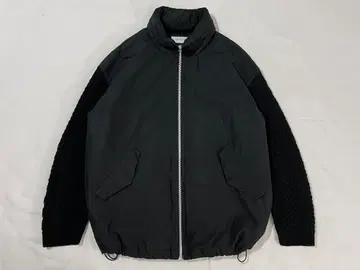 EN ROUTE 패딩 자켓 니트 슬리브 스탠드 카라 블루종 2