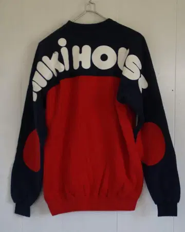 90s MIKI HOUSE 미키하우스 맨투맨 레드 x 네이비 사이즈 M