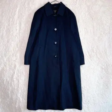 [컨디션 최상] 퓨어 캐시미어 100% 롱 코트 블랙 11AR