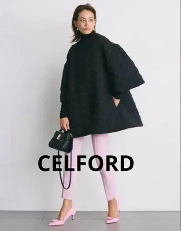 CELFORD 셀포드 퀼팅 숏코트 블랙