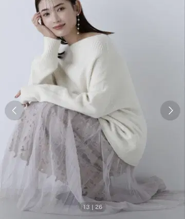NATURAL BEAUTY BASIC 레이스 레이어드 튤 스커트