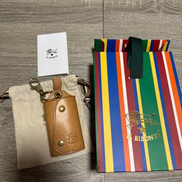 [인기] IL BISONTE 라이트 브라운 가죽 키케이스