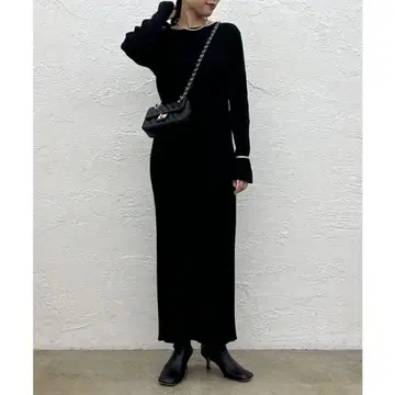 Loungedress 심플 리브 니트 원피스