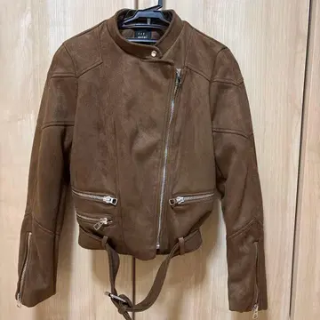 [ 새상품급 ] ZARA TRF M 스웨이드 더블 라이더 자켓