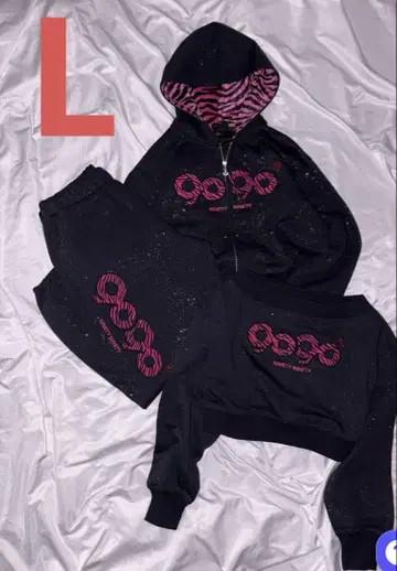9090 girl OG 로고 글리터 셋업