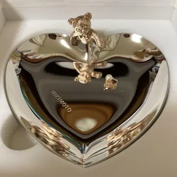 MIKIMOTO 하트 모양 트레이 곰 포함