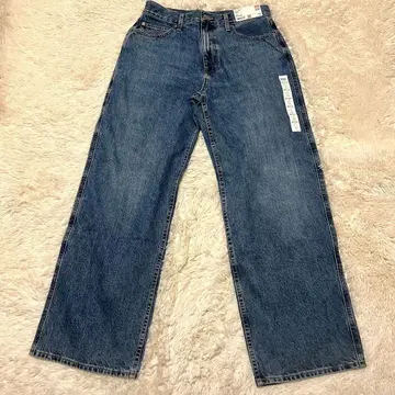 [ 미사용 새상품 UNIQLO 배기진 28 (허리71cm) 66blue