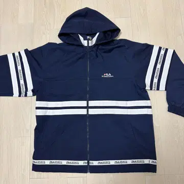 FILA 후드 부착 네이비 자켓