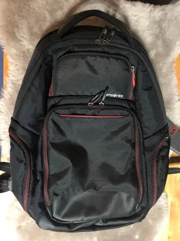 미사용 Samsonite 블랙 백팩