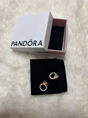 PANDORA 로즈 골드 후프 귀걸이