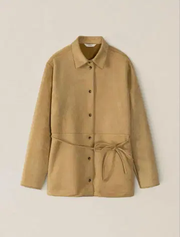 OHOTORO Suede Shirt Jacket Camel