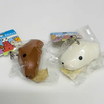 카피바라 씨 화이트 씨 말랑말랑 마스코트 스퀴즈 2개 세트 일본 한정판
