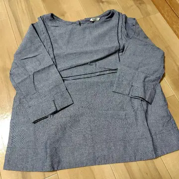 POU DOU DOU 다크 블루 반소매 셔츠