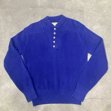 80s LLBean 헨리넥 니트 USA제 M 파랑
