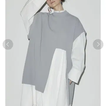 UN3D. BIG ASYMME VEST 그레이