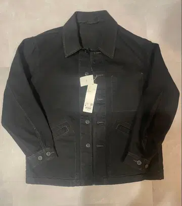 미사용 새상품 UNIQLO U 오버 사이즈 컬러 데님 자켓 블랙 M