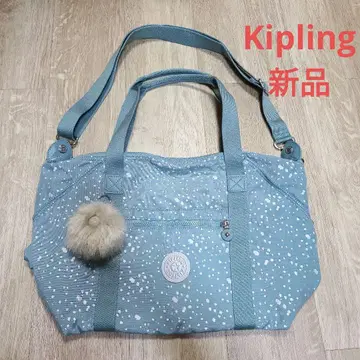 Kipling 스카이블루 도트 무늬 숄더백 새상품