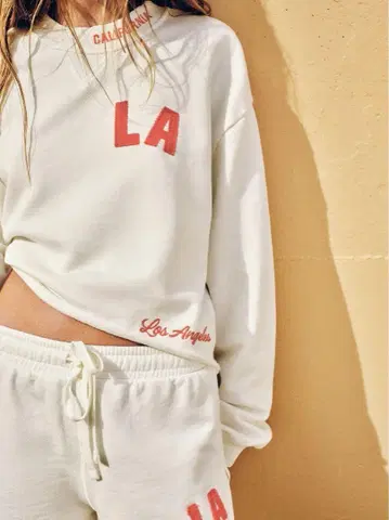 ZARA 플러시 저지 VARSITY 스웨트 셔츠 팬츠 세트