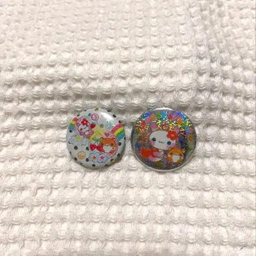 헤이세이 레트로 캔 배지 2개 세트 햄스터