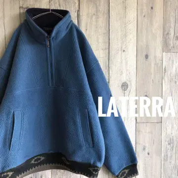 LATERRA 라테라 하프 지퍼 플리스 자켓 니트 절개
